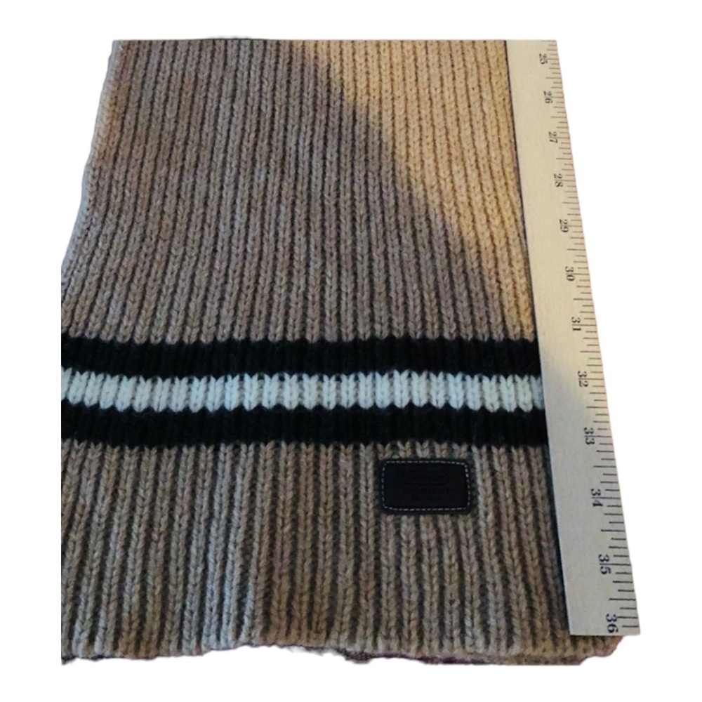 Coach XL knit wool scarf 72” long pic taken while folded  long enough